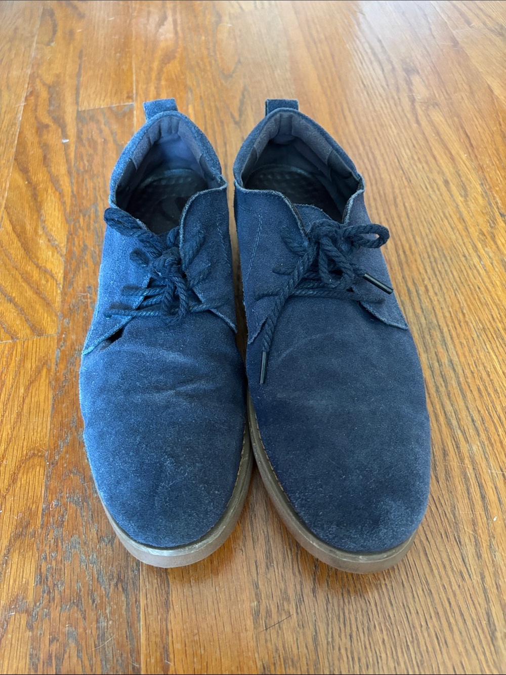 Men's Blue Suede Shoes Oxford lace up